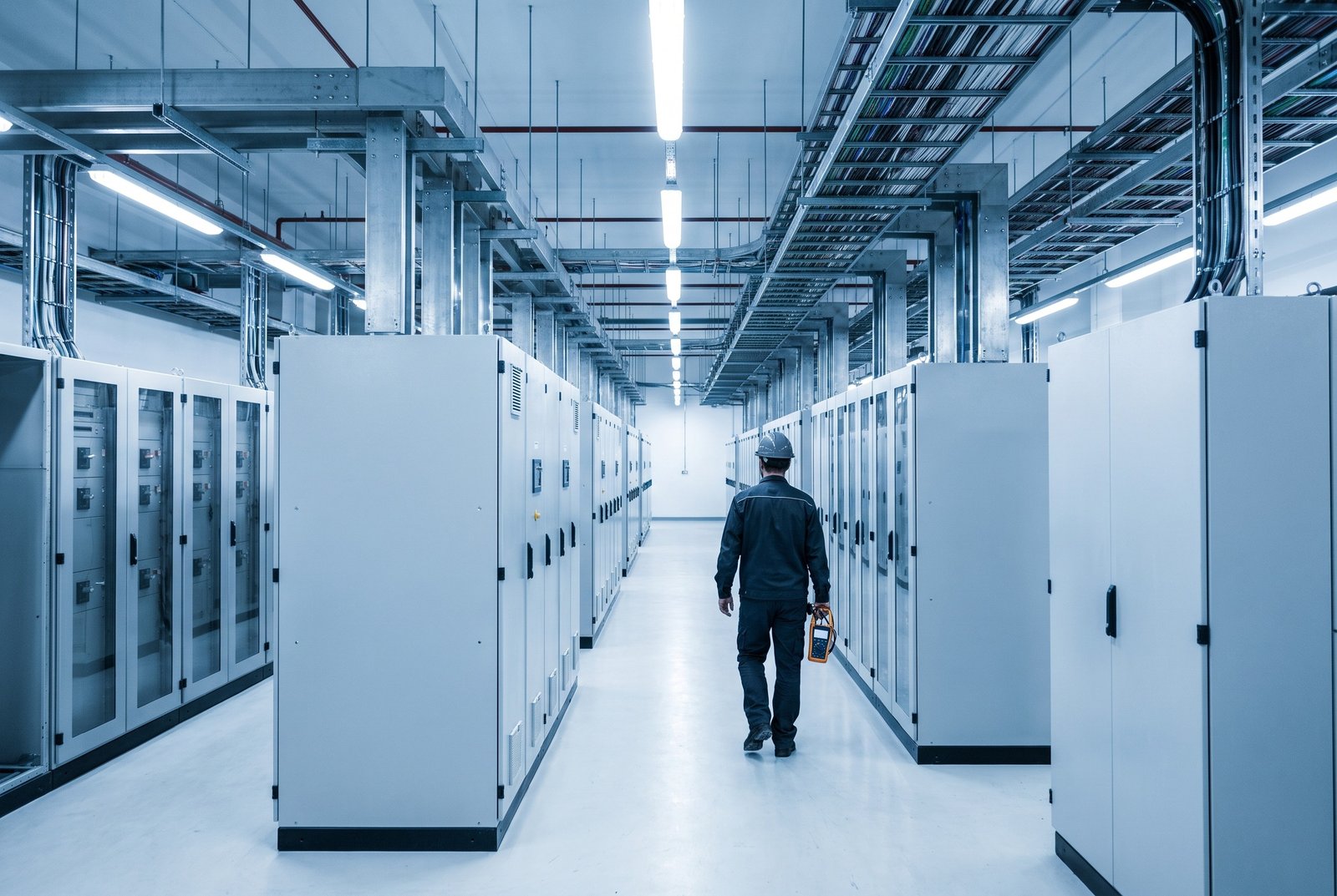 Electrical distribution plant serving a UK data centre - illustration